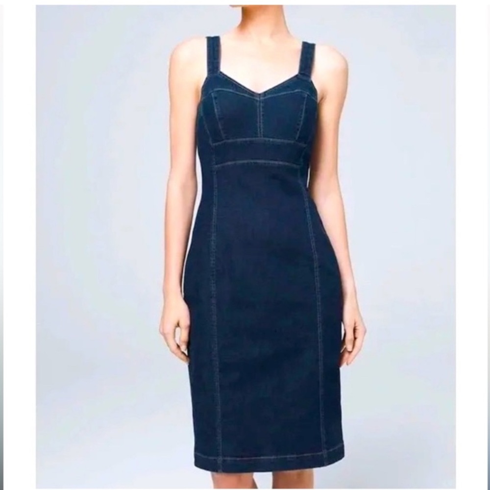 NWT Denim Fitted Dress from White House Black Market